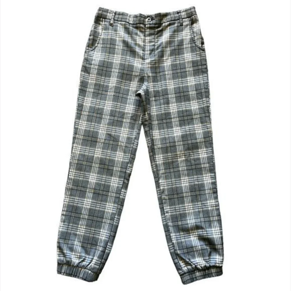 Full Tilt Women's Plaid Pull‎ On Trouser Jogger Pants Size Xlarge
